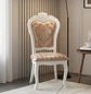 Silla de Comedor Blanca Clásica Tapizada con Tela Estampada - Miniatura 1