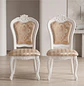 Set de 2 Sillas de Comedor Clásicas Blancas Tapizadas - Miniatura 1