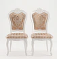 Set de 2 Sillas de Comedor Clásicas Blancas Tapizadas - Miniatura 3