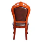 Silla de Comedor Clásica Caoba Capitoné Tallada de Madera - Miniatura 4