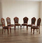 Set 6 Sillas de Comedor Clásicas Tapizadas en Cuero Sintético - Miniatura 1