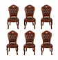 Set 6 Sillas de Comedor Clásicas Tapizadas en Cuero Sintético - Miniatura 3