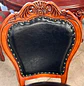 Silla de Comedor Berlín de Madera Americana y Ecocuero Negro - Miniatura 5