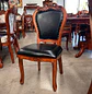 Silla de Comedor Berlín de Madera Americana y Ecocuero Negro - Miniatura 7