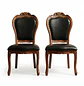 Set 2 Sillas de Comedor Berlín Madera Americana Ecocuero Negro - Miniatura 3