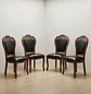 Set 4 Sillas de Comedor Berlín Madera Americana Ecocuero Negro - Miniatura 1