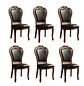 Set 6 Sillas de Comedor Berlín Madera Americana Ecocuero Negro - Miniatura 3