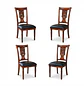 Set de 4 Sillas Clásicas Toledo de Madera Tallada y Ecocuero - Miniatura 4