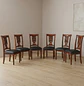Set de 6 Sillas Clásicas Toledo de Madera Tallada y Ecocuero - Miniatura 1