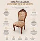 Set de 2 Sillas Clásicas Florencia Madera Tallada Tapiz Floral - Miniatura 2