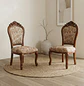 Set de 2 Sillas Clásicas Florencia Madera Tallada Tapiz Floral - Miniatura 1