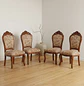 Set de 4 Sillas Clásicas Florencia Madera Tallada Tapiz Floral - Miniatura 1