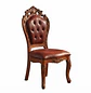 Silla de Comedor Praga de Madera Americana Cuero Capitoné - Miniatura 3
