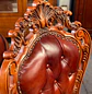 Silla de Comedor Praga de Madera Americana Cuero Capitoné - Miniatura 8