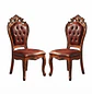 Set 2 Sillas de Comedor Praga Madera Americana Cuero Capitoné - Miniatura 3