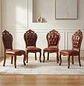 Set 4 Sillas de Comedor Praga Madera Americana Cuero Capitoné - Miniatura 1