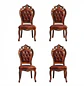 Set 4 Sillas de Comedor Praga Madera Americana Cuero Capitoné - Miniatura 3