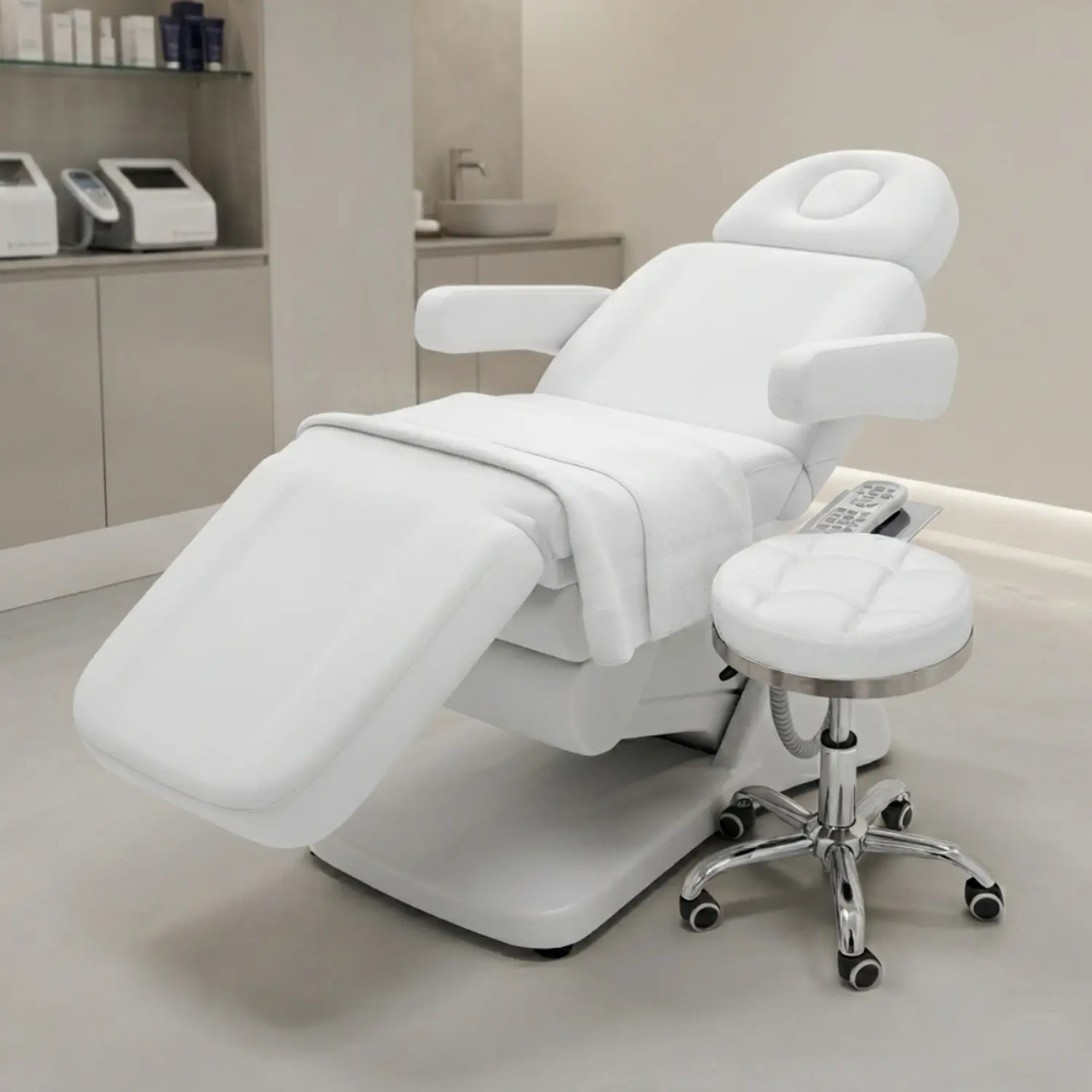 Set Camilla Sillón Cosmetológico Eléctrica y Banquito Hidráulico 6