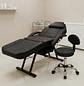 Set Camilla Estética Reclinable y Banquito con Ruedas y Respaldo Profesional - Miniatura 1