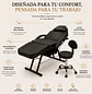Set Camilla Estética Reclinable y Banquito con Ruedas y Respaldo Profesional - Miniatura 2