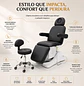 Set de Camilla Cosmetológica Eléctrica y Banquito Profesional Estética - Miniatura 6