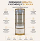 Mueble de Exhibición Blanco con Dorado Para Salón de Belleza o Bar - Miniatura 2