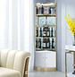 Mueble de Exhibición Blanco con Dorado Para Salón de Belleza o Bar - Miniatura 5