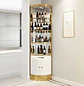 Mueble de Exhibición Blanco con Dorado Para Salón de Belleza o Bar - Miniatura 6
