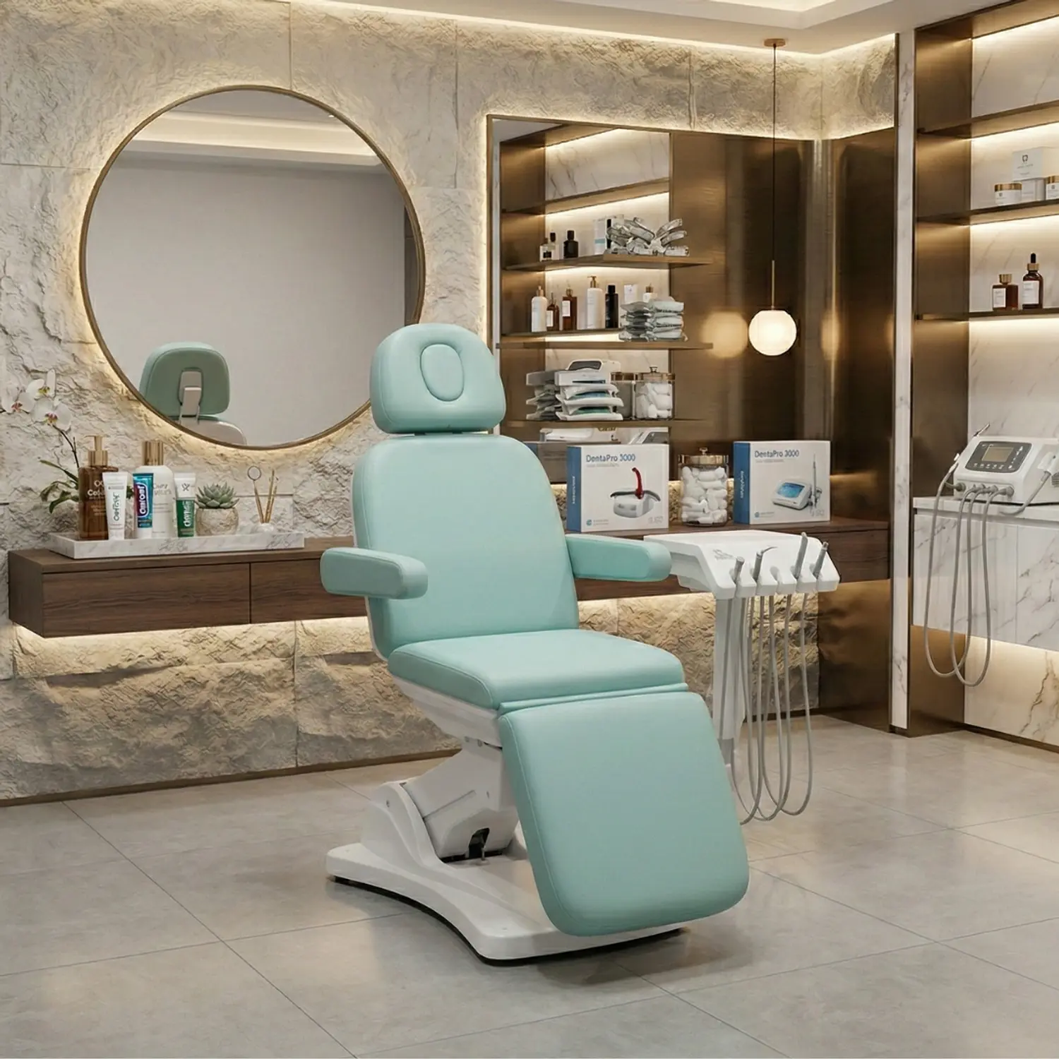 Camilla Sillón Eléctrica Granada Cosmetológica Verde Menta Profesional 4