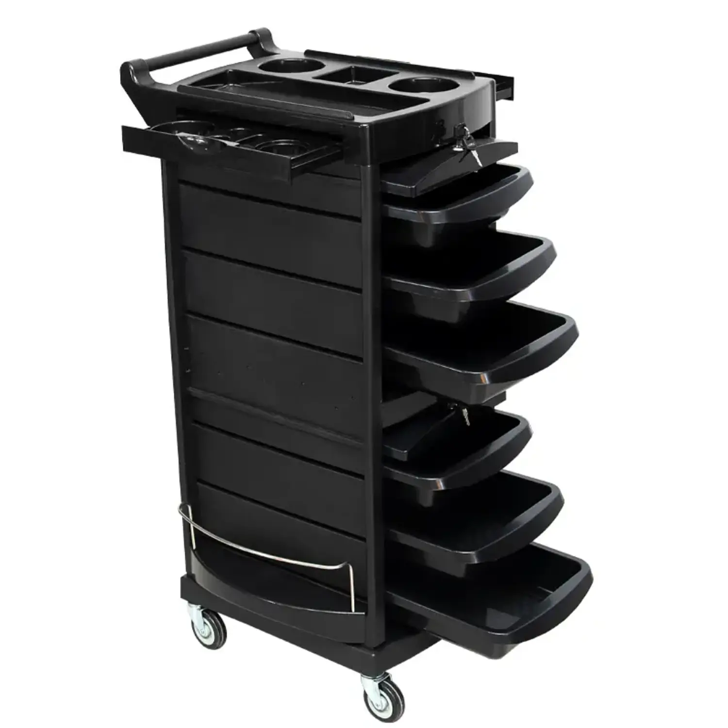Carrito Ayudante Formentera Negro Bandejas Extraíbles 5