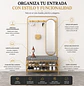Perchero Espejo Vitoria Recibidor Banco Dorado - Miniatura 2