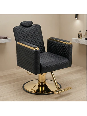 Silla de Peluquería Parla Reclinable Base Dorada Profesional