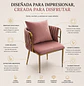 Silla de Manicure Castellón Patas Doradas  - Miniatura 2