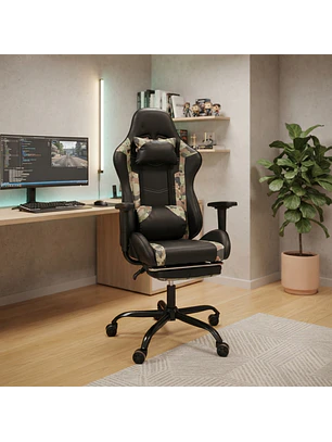 Silla Gamer Atenas Militar Reclinable 180° Giratoria