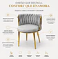 Silla de Manicure Girona Velvet con Patas Doradas - Miniatura 2