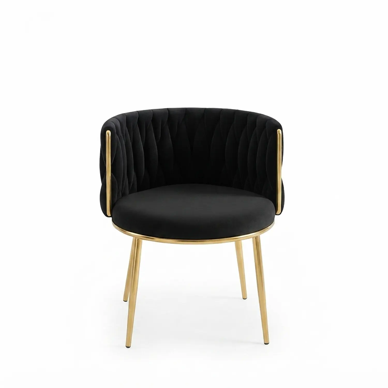 Silla de Manicure Girona Velvet con Patas Doradas 6
