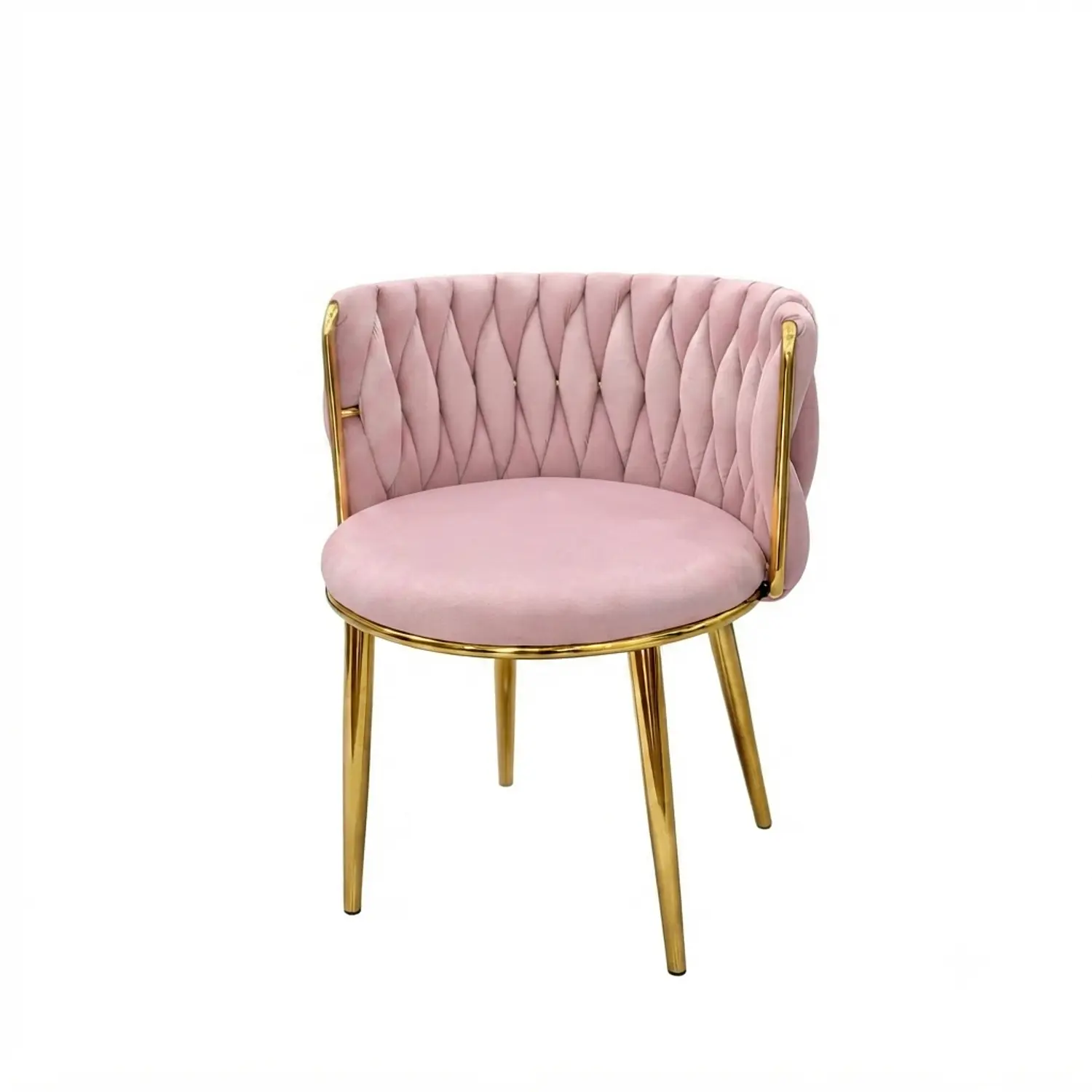 Silla de Manicure Girona Velvet con Patas Doradas 10