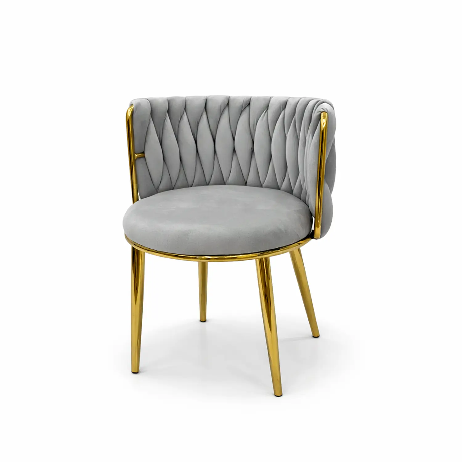 Silla de Manicure Girona Velvet con Patas Doradas 3