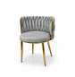 Silla de Manicure Girona Velvet con Patas Doradas - Miniatura 3
