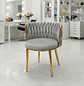 Silla de Manicure Girona Velvet con Patas Doradas - Miniatura 1