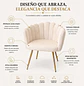 Silla de Manicure Figueres Velvet Tipo Concha Shell Glam - Miniatura 2