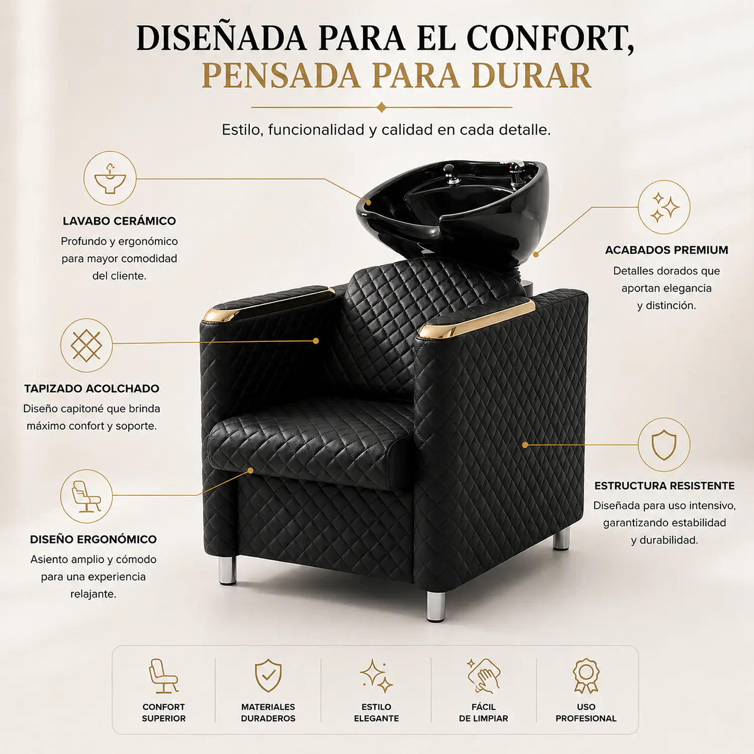 Lavapelo Costa Almería Legado Dorado Cerámica Negro 2