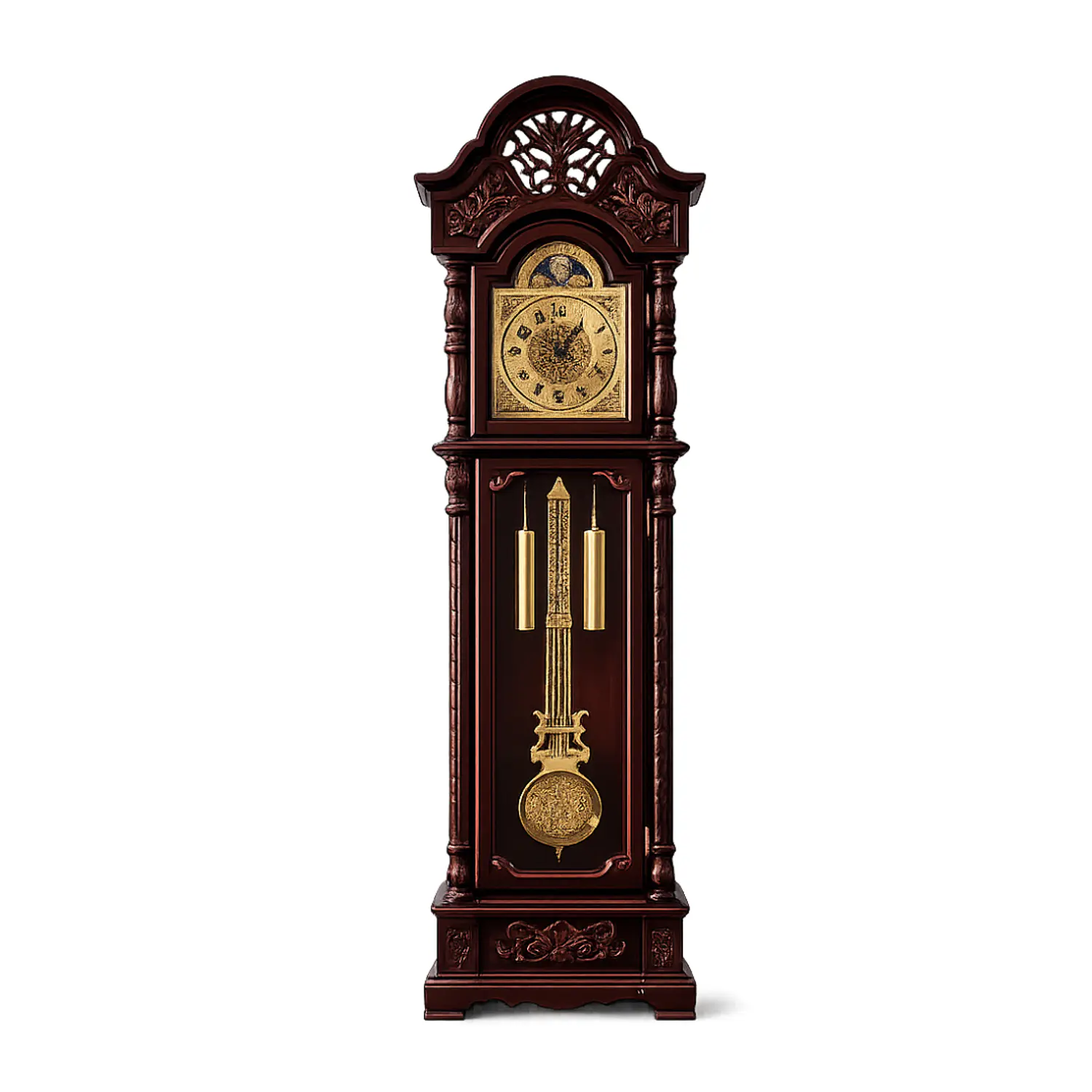 Reloj de Péndulo Clásico de Piso en Madera con Campanadas 3