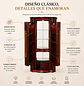 Vitrina de Cristal Sofía en Madera de Caoba - Miniatura 2