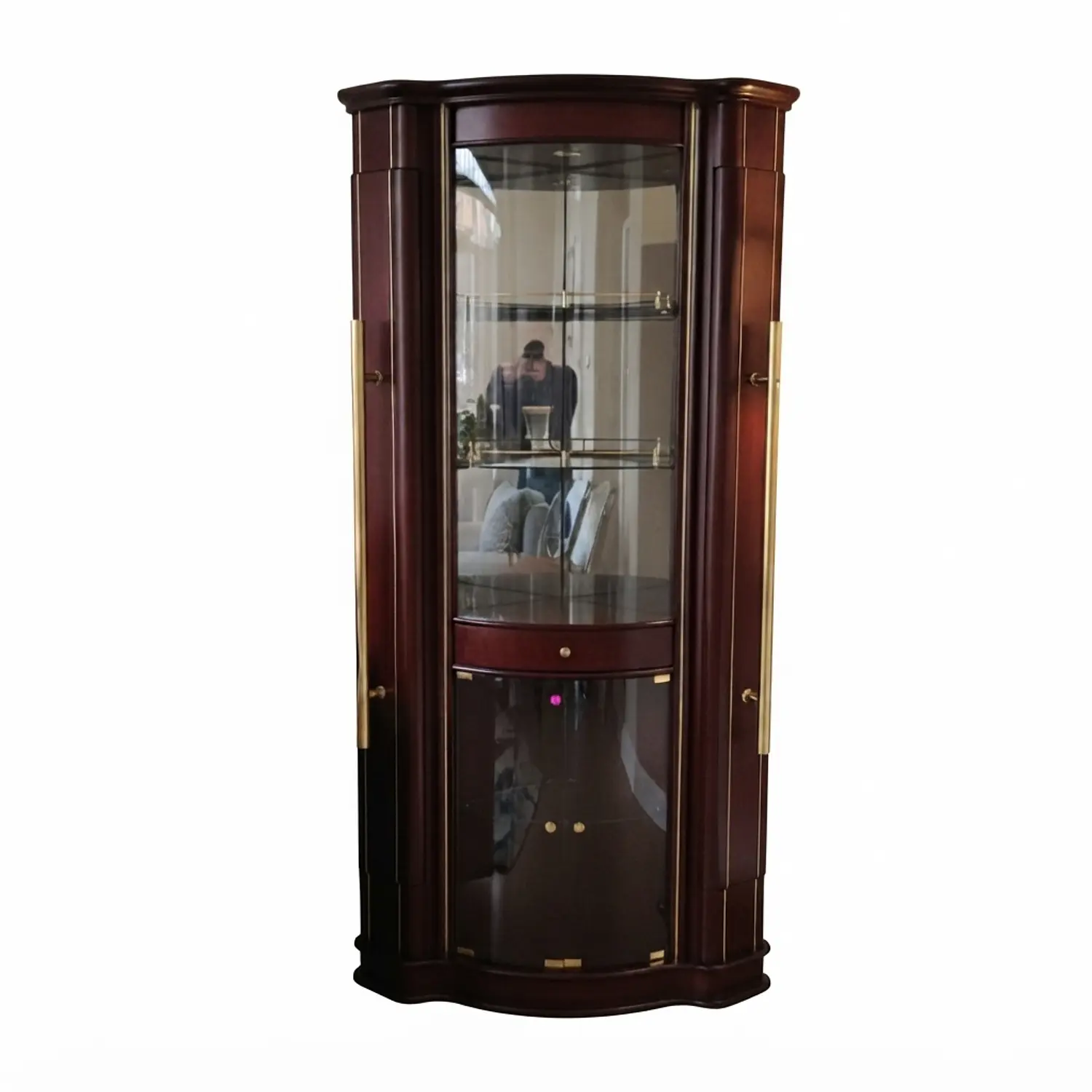 Vitrina de Cristal Sofía en Madera de Caoba 4