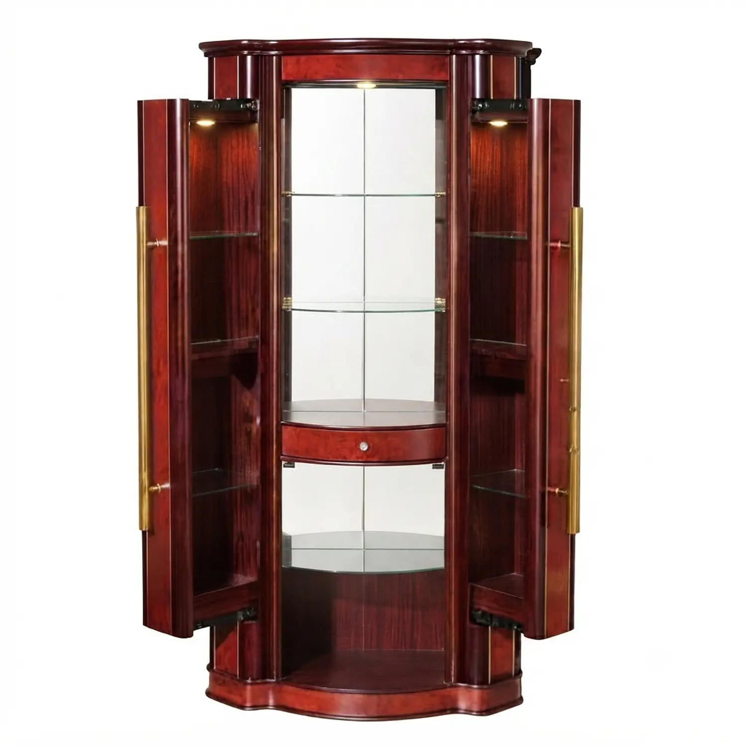 Vitrina de Cristal Sofía en Madera de Caoba 5