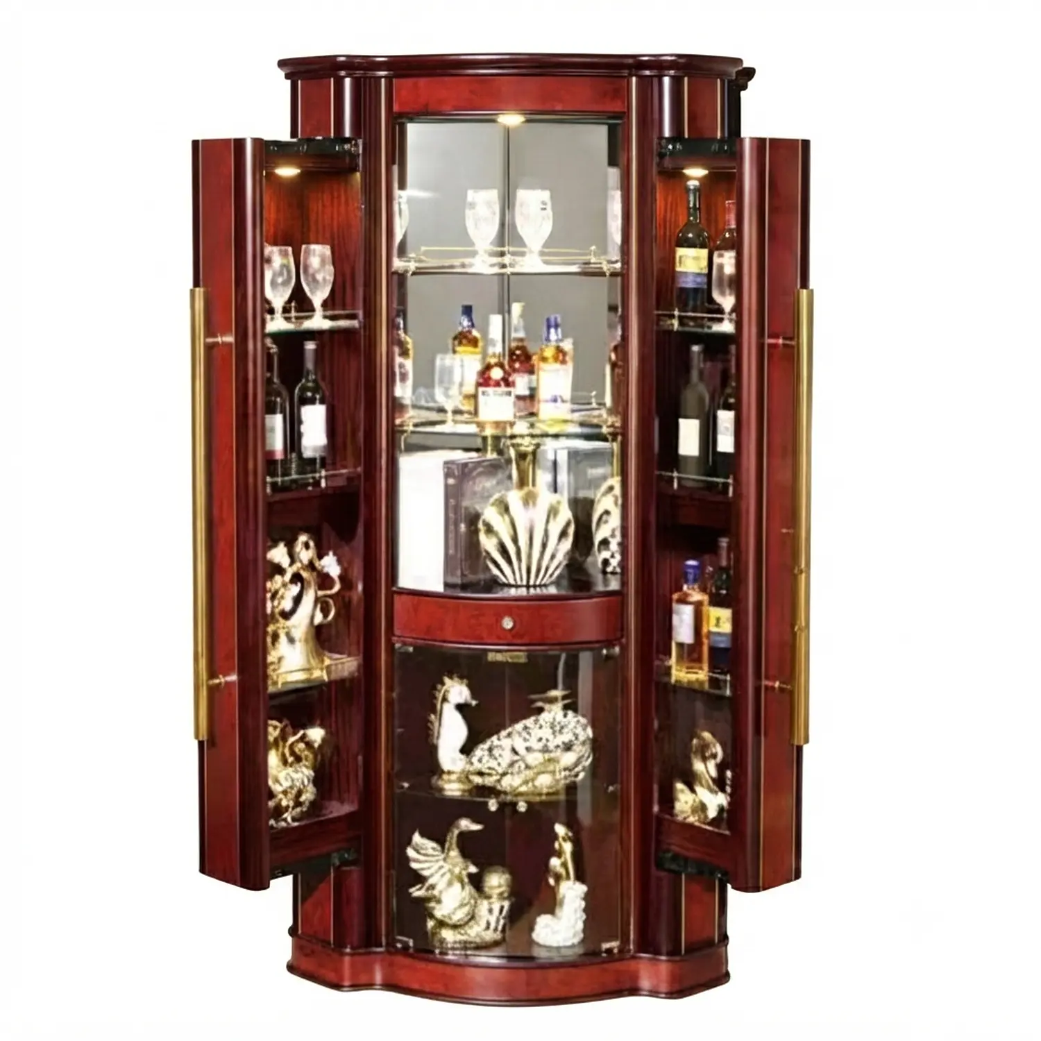 Vitrina de Cristal Sofía en Madera de Caoba 6