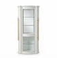 Vitrina de Cristal Sofía Blanca con Repisas de Vidrio y Cajón - Miniatura 4