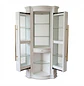 Vitrina de Cristal Sofía Blanca con Repisas de Vidrio y Cajón - Miniatura 5