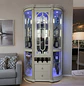 Vitrina Blanca Queen de Cristal con Cajones - Miniatura 1
